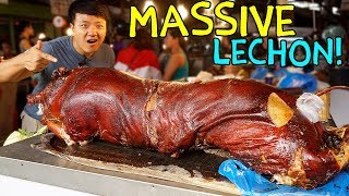 MIND BLOWING LechonRoast Pig in Cebu Philippines First Time Trying Roast Suckling Pig [upl. by Handal]