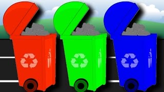 Learn Colours with Garbage Trucks  Learn Colors for Toddlers  Fun Educational Videos [upl. by Kuth]