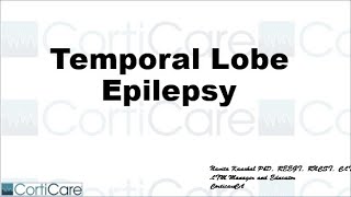 Webinar Temporal Lobe Epilepsy by Navita Kaushal PhD [upl. by Dearborn]