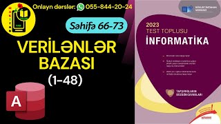 DİM TEST TOPLUSU 2023 İNFORMATİKA  VERİLƏNLƏR BAZASI  MS ACCESS 148 [upl. by Abehs]