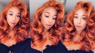 Copper amp Auburn Synthetic Wig Ft Wigtypes [upl. by Boris]