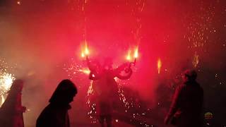 Correfoc infantil Castellbisbal 2019 plaça de l església [upl. by Keir802]