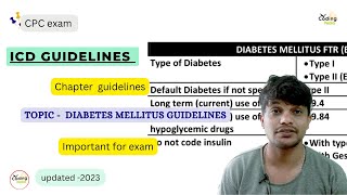 ICD guidelines ll Diabetes mellitus ll cpcexam cpt icd medicalcoding aapc medical [upl. by Enaira]