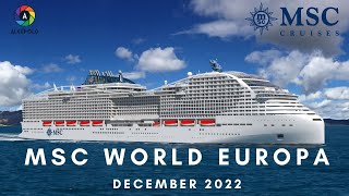 MSC World Europa 2022  New Italian Cruise Ship [upl. by Dib]