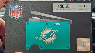 UNBOXING NEW RIDGE WALLET NFL MIAMI DOLPHINS EDITON 🐬 [upl. by Shantee]