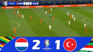 Niederlande gegen Türkei 21  Viertelfinale  UEFA Euro 2024  Spielen Höhepunkte [upl. by Bendicty]