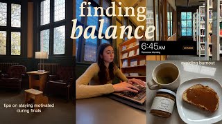 finding balance and avoiding burnout during finals  vlog [upl. by Evy]