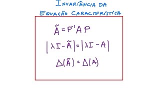 Invariância da Equação Característica ELT013 [upl. by Nuawaj]