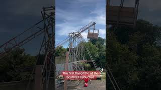 Massive scaffold trebuchet scaffolding trebuchet hardwork [upl. by Aleehs]