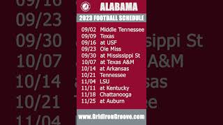 2023 Alabama Crimson Tide Football Schedule [upl. by Anjanette]