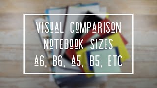 NOTEBOOK SIZE COMPARISON  Notebook Sizes A6 B6 A5 B5 [upl. by Allerbag799]