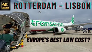 Transavia REVIEW  Better than KLM  Rotterdam  Lisbon  Boeing 737800 [upl. by Assenahs]