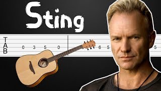 Englishman In New York  Sting Guitar Tutorial Guitar Tabs Guitar Lesson Fingerstyle [upl. by Atirehs]