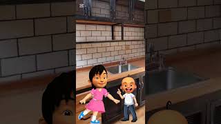 mama mau mandi cartoon kartun viralshort funny lucu shorts animasi animation magic5 [upl. by Mas]