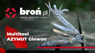 Multitool AZYMUT Giewon  14 narzędzi  kabura do pasa H2038 [upl. by Barnie600]