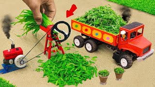 Diy diorama making mini grass chopping machine science project sancreator1 [upl. by Leilamag]