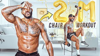 Seated Workout For BACK ABS amp ARM FAT  14 Day Chair Challenge [upl. by Ahsilek]