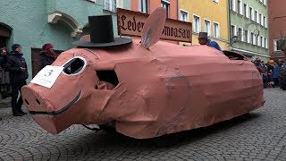 Faschingszug Wasserburg am Inn Faschingssonntag 2018 LedererGmoa [upl. by Yirinec]