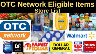 OTC Network card eligible items and Store List  OTC Network card Product List [upl. by Eduj]