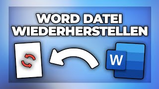 Word Datei wiederherstellen  nicht gespeichert  gelöscht Tutorial [upl. by Adama551]