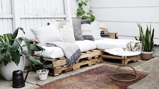 DIY Wood Pallets Outdoor Couch Cushions  Home Decor Tutorial [upl. by Ethel]