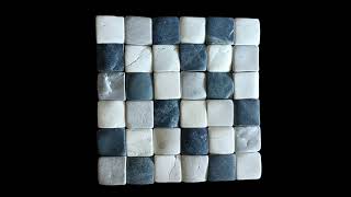 PEBBLE SQUARE COVE 2x2  TOP PEBBLE TILE MARBLE MOSAIC CREATED BY BMGSTONE SHOWER FLOOR AND WALL [upl. by Sauer]