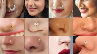 Gold Nose Ring Designs  Gold Nose Ring Collections  Gold Nose Pin [upl. by Nathanael]