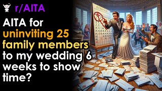 AITA for uninviting 25 family members to my wedding 6 weeks to show time [upl. by Kit993]