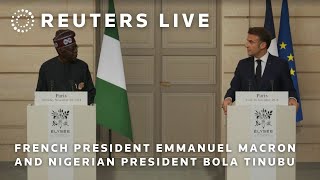 LIVE French President Emmanuel Macron and Nigerian President Bola Tinubu speak at Elysee Palace [upl. by Stempien381]