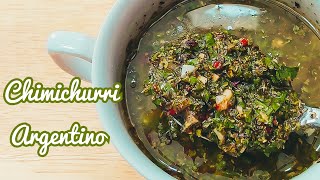 Chimichurri argentino tradicional  Receta fácil  Sabrosuras [upl. by Ynaffital]