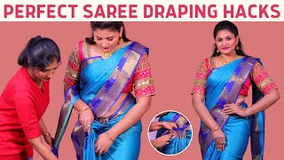 7 Saree Draping Hacks Every Woman Should Know  Easy Tips  Saree Draping Tutorial [upl. by Tiffanie]