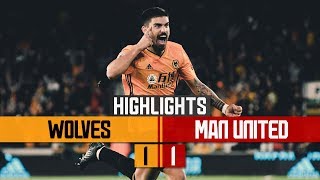 NEVES WONDERGOAL  Wolves 11 Manchester United  Highlights [upl. by Negeam]