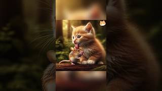 Kitten and Mouse Fishing Together ai cat catstory kittens short [upl. by Yi663]