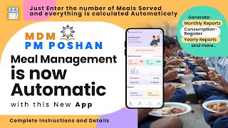 Automatic PM POSHAN MDM meal management and reports App [upl. by Daj399]