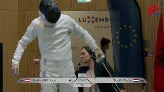 european qualification paris 2024 Mens Epee Semi Final Mahringer AUT vs Tulen NED [upl. by Orlene]