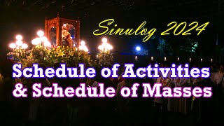 SINULOG 2024 SCHEDULE OF ACTIVITIES amp SCHEDULE OF MASSES [upl. by Romina]