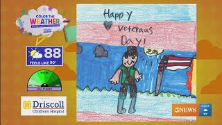 Color the Weather with a Happy Veterans Day wish from Isabella [upl. by Kinzer57]