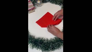 COMO DOBRAR GUARDANAPOS PARA A MESA DE NATAL [upl. by Terej]