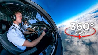 360° Airline Cockpit View FULL Flight  Dallas  Miami  American Eagle E145 [upl. by Alexa844]