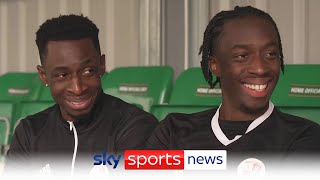 Sidemens Tobi Brown TBJZL and brother Manny discuss training with League Two side Crawley Town [upl. by Bertero]