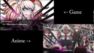 Dangan Ronpa  Mukuro Ikusabas Death Comparison PSP vs Anime [upl. by Nnylirret]