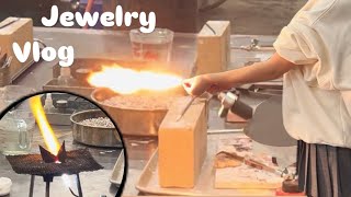 Jewelry vlog  Enamelling ft fire [upl. by Krystle895]