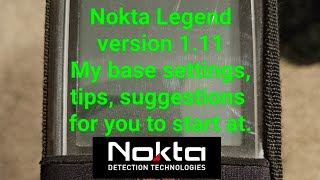 My Nokta Legend settings and some tips that may help you set up your machine [upl. by Ramsey]