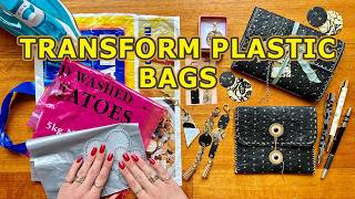 Creative Ways to Recycle PLASTIC BAGS  Tutorial [upl. by Collin]