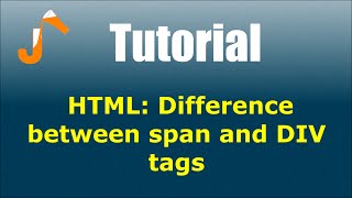 HTML Difference between span and DIV tags [upl. by Portie]