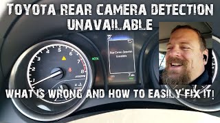 Toyota rear camera detection unavailable What is wrong and how to fix it [upl. by Hctim]