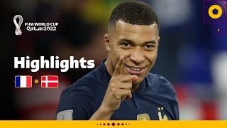 Mbappe grabs a double  France v Denmark  FIFA World Cup Qatar 2022 [upl. by Llerehs]