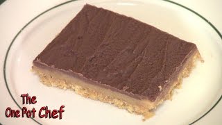 Chocolate Peanut Butter Slice  One Pot Chef [upl. by Atsuj]