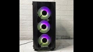 Keytech T1000 ATX Mid Tower Case with Gstorm Phantom 3 in 1 RGB FAN  JCPCHUB [upl. by Kitti532]