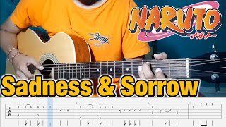 SADNESS AND SORROW FINGERSTYLE TAB TUTORIAL naruto theme [upl. by Verdi710]